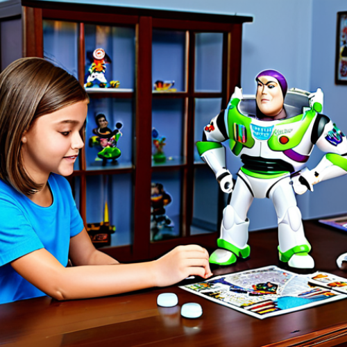 Home 17 Disney Plastic Model Creation**
"A young girl is carefully assembling a Buzz Lightyear plastic model kit at a brightly lit table, fully clothed in a casual outfit, surrounded by tools and plastic sprues. Background: A family-friendly living room with Disney memorabilia. Safe for work, appropriate content, perfect anatomy, natural proportions, well-formed hands, professional, high quality."
**