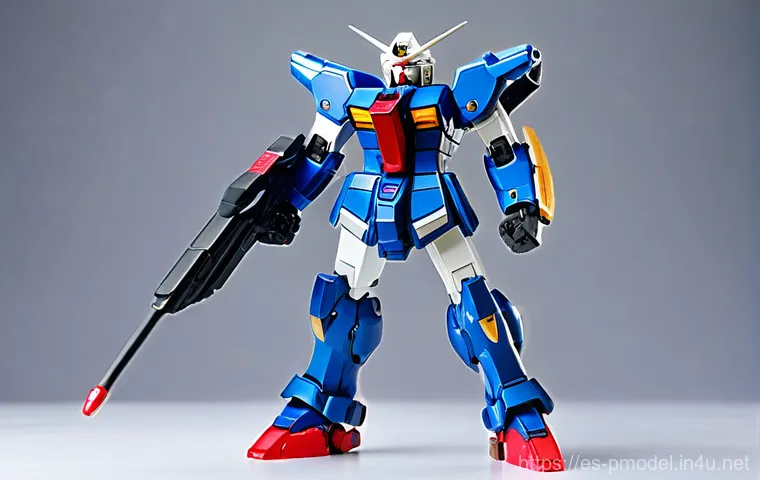 RG 건담 최신 모델 - **Prompt:** A super deformed (SD) RX-78-2 Gundam Ver.