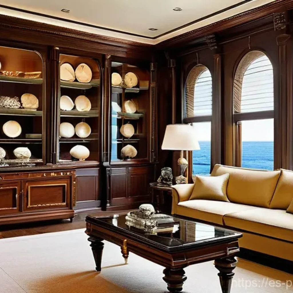 프라모델 진열장 추천 - **Prompt:** A classic, elegant living room in a European-style home, bathed in soft, natural light f...