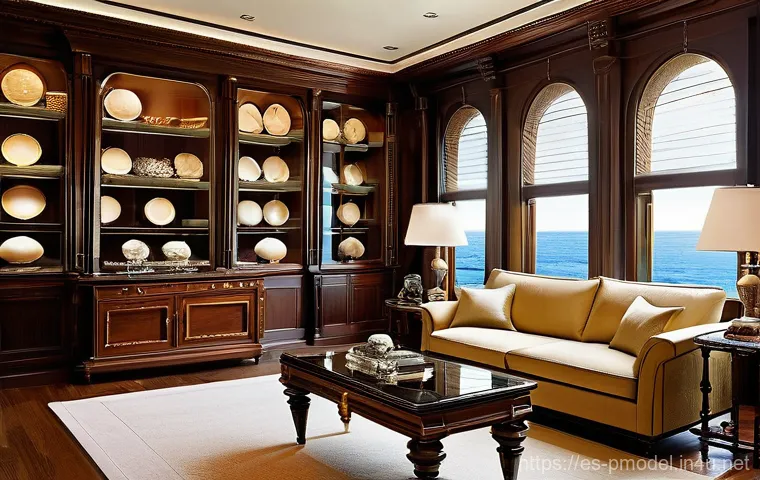프라모델 진열장 추천 - **Prompt:** A classic, elegant living room in a European-style home, bathed in soft, natural light f...